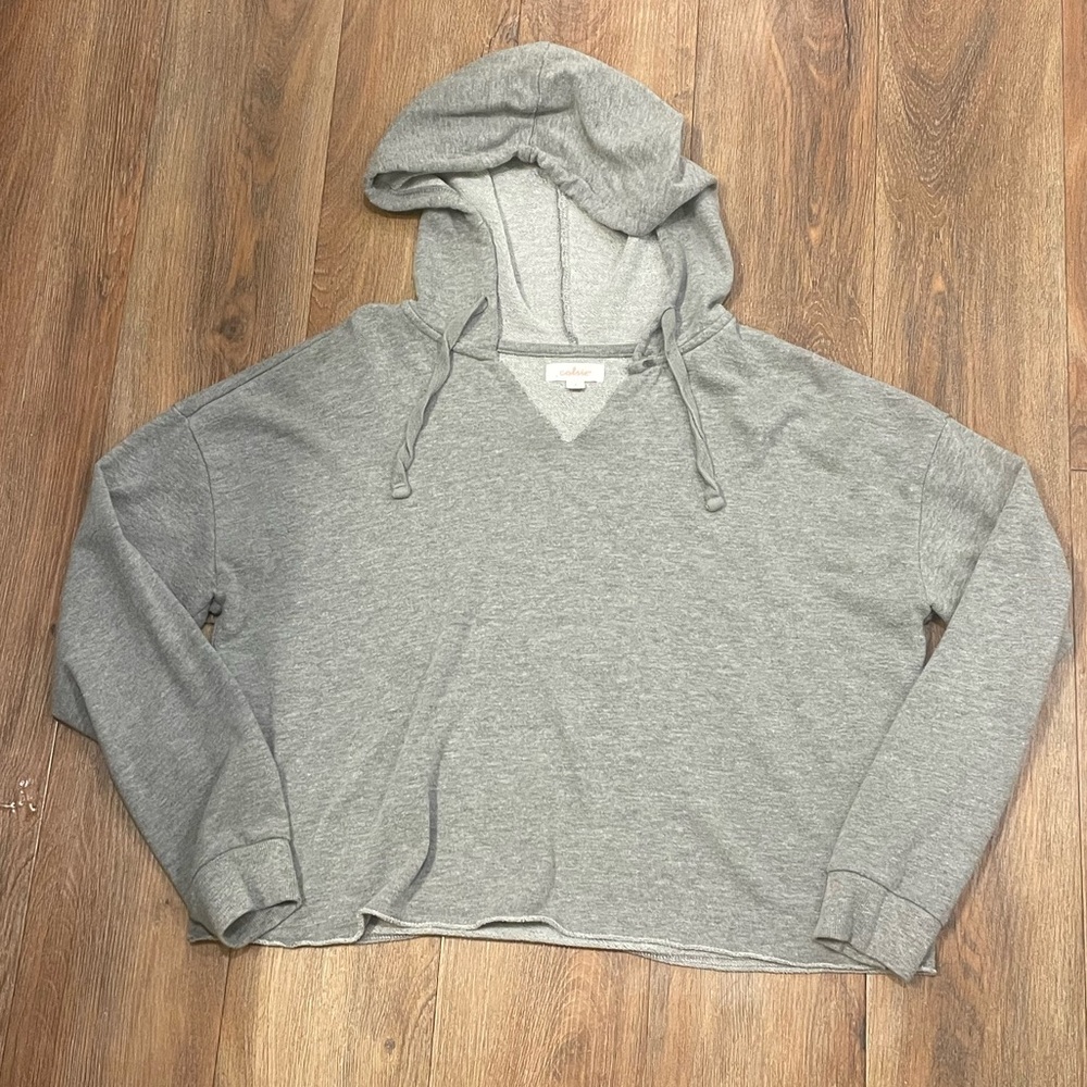 Colsie Gray Cropped Hoody